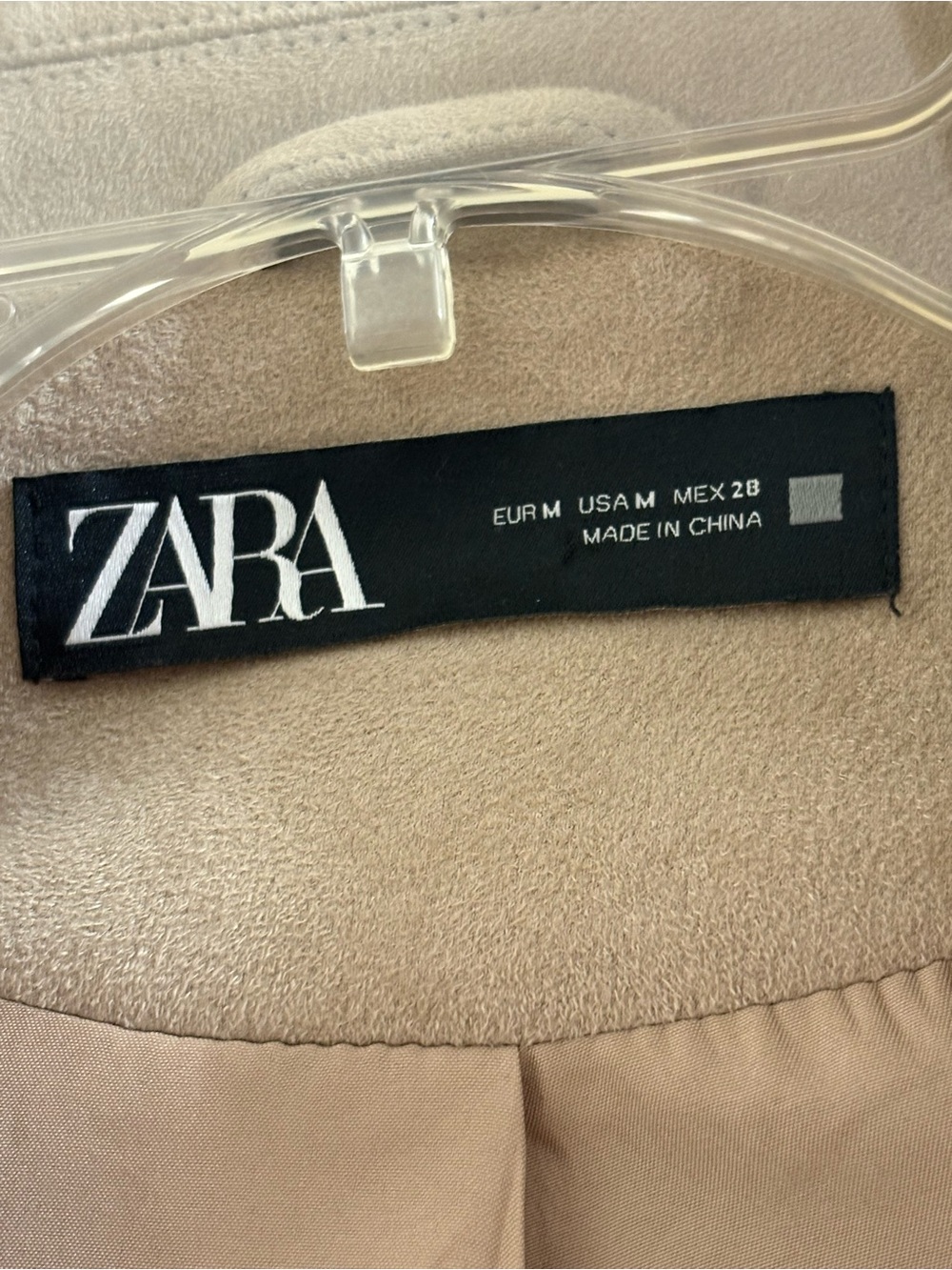 Women's Zara Beige Faux Suede Belted Jacket - Picture 13 of 17